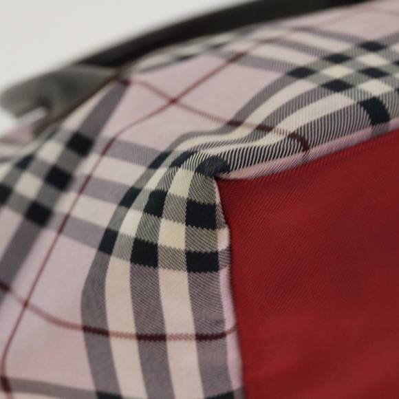 BURBERRY Nova Check Hand Bag Nylon Beige Auth ar8988 - Picture 15 of 16